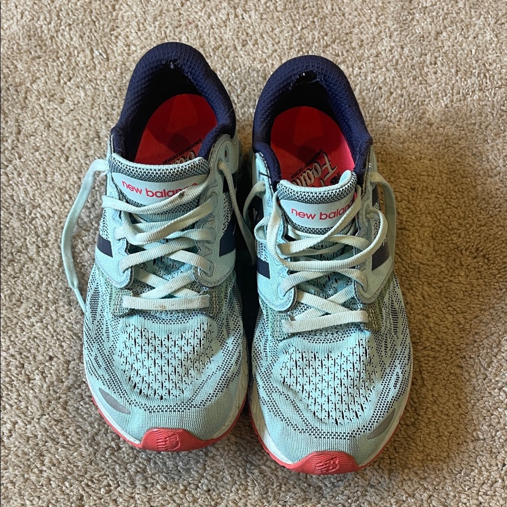 New Balance Aqua and Coral Running Shoes